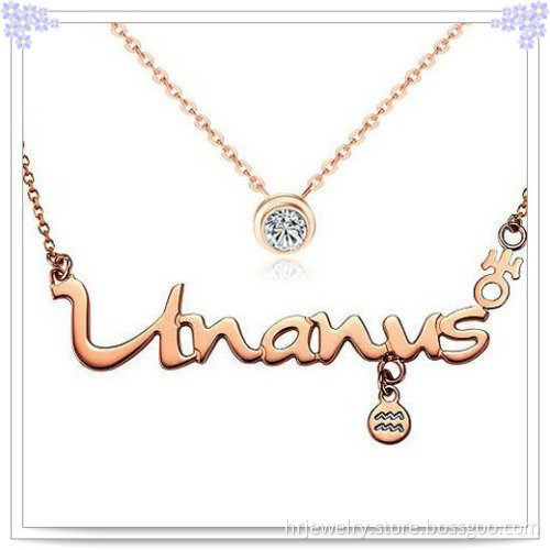 Fashion Jewelry Pendant Stainless Steel Necklace (HR2091G)